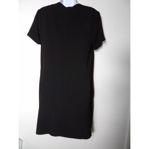 Ronen Chen Shift Dress US Sz 8 Pleated Scoop Neck Knee Length Modest Minimalist - Picture 13 of 13